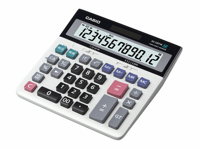 CASIO(カシオ計算機)【電卓】ビジネス電卓 デスクタイプ 加算器方式 12桁 DS-120TW