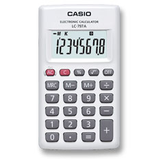 CASIO(カシオ計算機)【電卓】カードタイプ 大型表示 手帳型ケース付き LC-797A CASIO(カシオ計算機)【電卓】カードタイプ 大型表示 手帳型ケース付き LC-797A