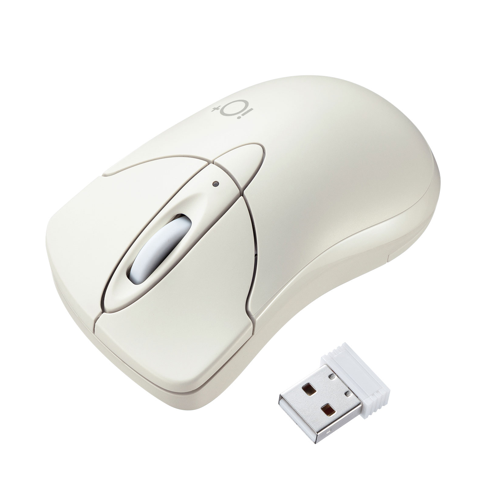 サンワサプライ 静音ワイヤレスブルーLEDマウス イオプラス(アイボリー) MA-IPWBS302IV
