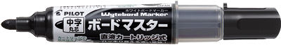 PILOT(パイロット)【ホワイトボードマーカー】ボードマスター 中字丸芯 WMBM-12L-B(ブラック)