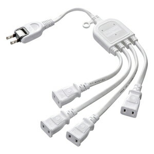 サンワサプライ ACアダプタ専用電源延長コード TAP-EX4WN サンワサプライ ACアダプタ専用電源延長コード TAP-EX4WN