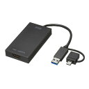 サンワサプライ USB A/Type-C両対応HDMIディスプレイアダプタ(4K/30Hz対応) USB-CVU3HD4(2)
