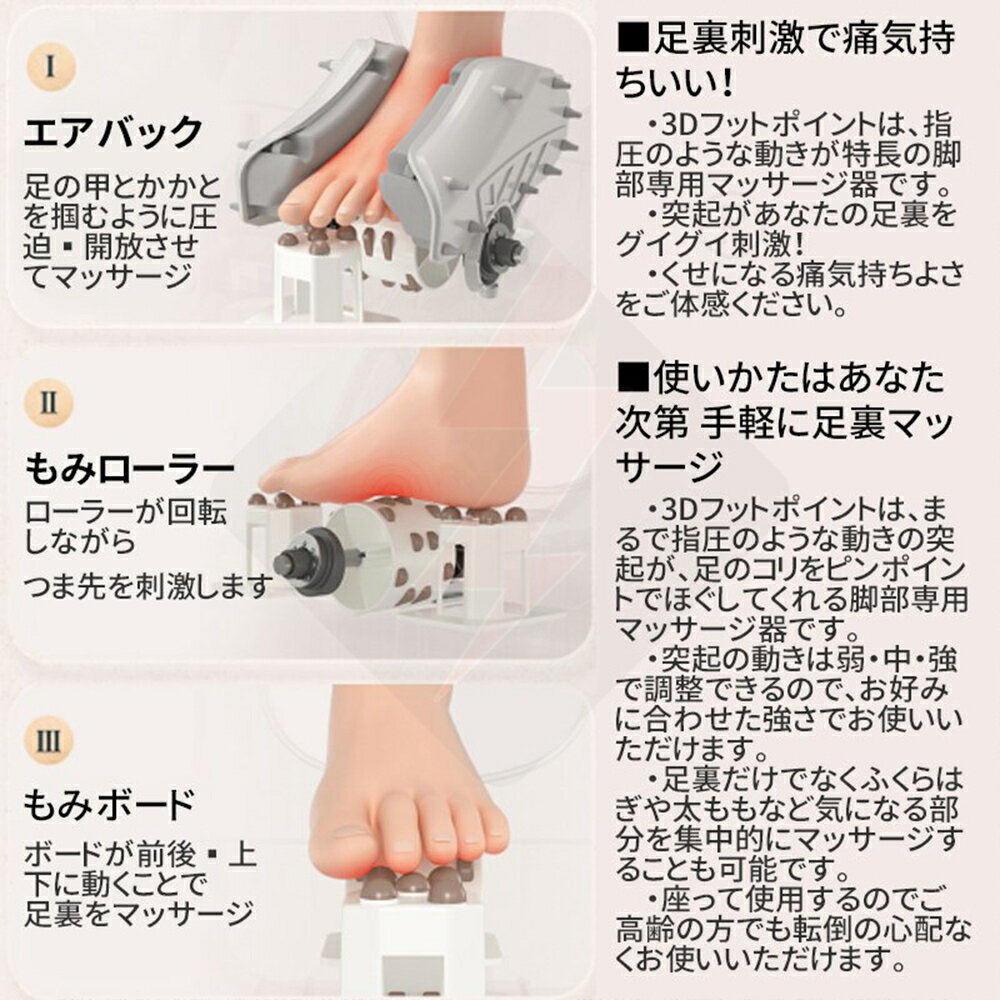 健康器具 かわいい 太もも 足裏 マッサージ器 足つぼ 足マッサージ器 足裏マッサージ器 在宅 フットマッサージャー マッサージ機 静音 父の日 母の日 指圧 家庭用 疲労解消 美脚 血行促進 ヒーター機能搭載 敬老の日プレゼント
