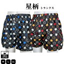 【数量限定】【2点で3%、4点で5%、6点で7%、8点で10%OFF!】トランクス メンズ 星柄 1枚 送料無料 綿100% 前開き ボタン付き 紳士 男性 パンツ 下着 おしゃれ かっこいい インナー アンダーウェア M L LL 父の日 敬老の日 新入学 新学期(4)