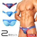 【2枚パンツセット】GX3/ジーバイスリー SPLASH SPORTS カラーパネル ビキニパンツ