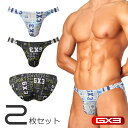 【2枚パンツセット】GX3/ジーバイスリー GLOSS SPORTS ロゴプリント Vビキニ