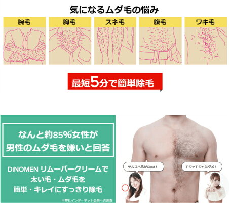 除毛クリームDiNOMENリムーバークリーム200gしっかり除毛抗炎症成分保湿成分ムダ毛腕毛胸毛腹毛すね毛脇毛剛毛医薬部外品「除毛器・脱毛剤・脱毛ワックスに満足出来ない方にオススメ」最短5分簡単除毛【あす楽対応】送料無料