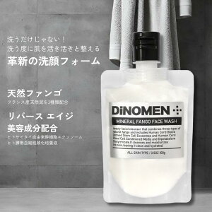 DiNOMEN ミネラルファンゴ フェイス ウォッシュ 洗顔 フォーム メンズ 男性 スキンケア 化粧品 コスメ 毛穴 保湿 ニキビ 肌荒れ 汚れ 対策 ケア 　ゆうパケット