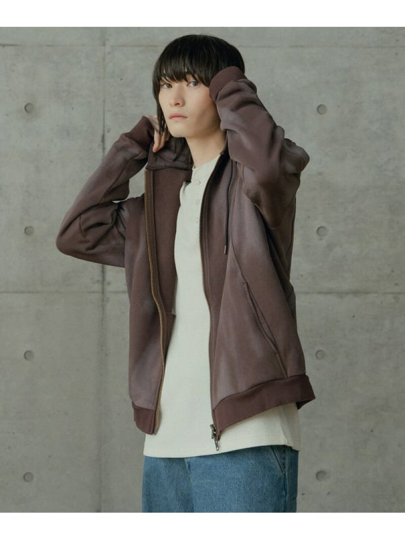 【SALE／30%OFF】オーバーサイズ切替加工パーカー RATTLE TRAP メンズ ビギ トップス パーカー・フーディー ブラック ブラウン【RBA_E】【送料無料】[Rakuten Fashion]