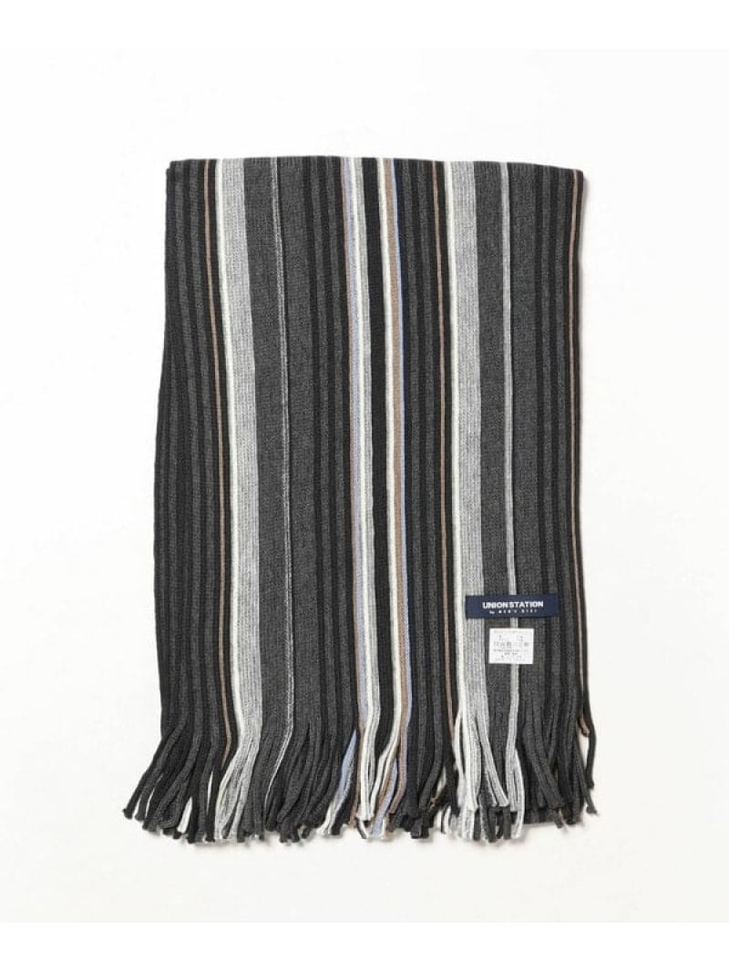 ストライプラッセルマフラー UNION STATION メンズ ビギ ファッション雑貨 マフラー・ストール・ネック..