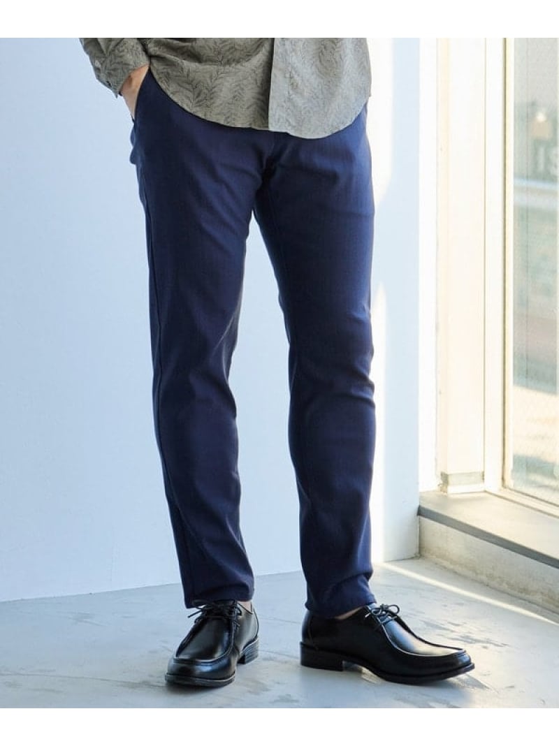 ハイパーストレッチヘリンボンスラックス UNION STATION メンズ ビギ パンツ スラックス・ドレスパンツ グレー ベージュ ネイビー ブラック【送料無料】[Rakuten Fashion]