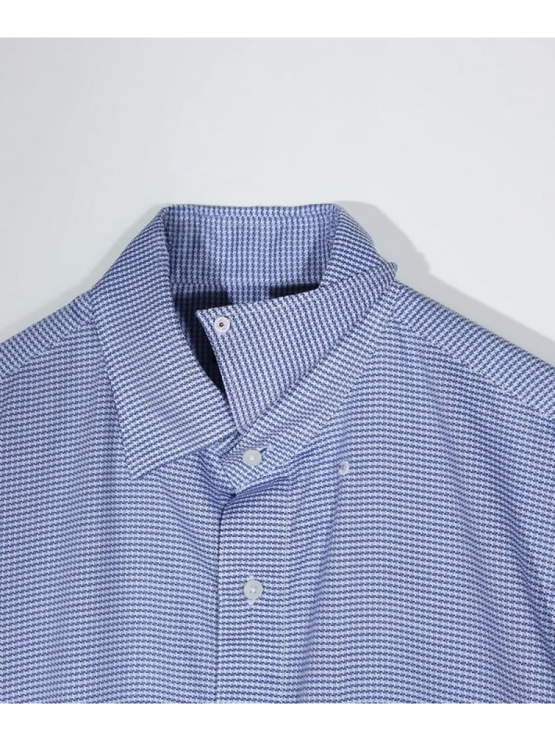 コットンドビードレスシャツ MEN'S BIGI メンズ ビギ トップス シャツ・ブラウス ブルー ホワイト【送料無料】[Rakuten Fashion]