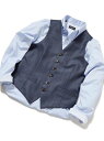 【SALE/30%OFF】ブライトインディゴ調チェックストレッチベスト<スリーピース対応> MEN'S BIGI メンズ ビギ トップス カーディガン ネイビー...