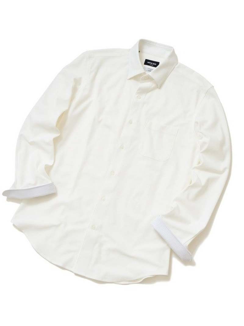 【ACTIVE TAILOR】アルビニコーコランカノコドレスシャツ MEN'S BIGI メンズ ビギ トップス シャツ・ブラウス ホワイト ネイビー ブルー【送料無料】[Rakuten Fashion]のサムネイル