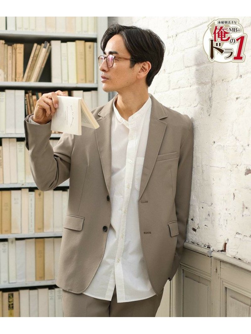 【SALE／50%OFF】ポリトロジャケット[セットアップ可能] UNION STATION メンズ ビギ ジャケット・アウター テーラードジャケット・ブレザー グレー ネイビー ブルー グリーン【RBA_E】【送料無料】[Rakuten Fashion]のサムネイル