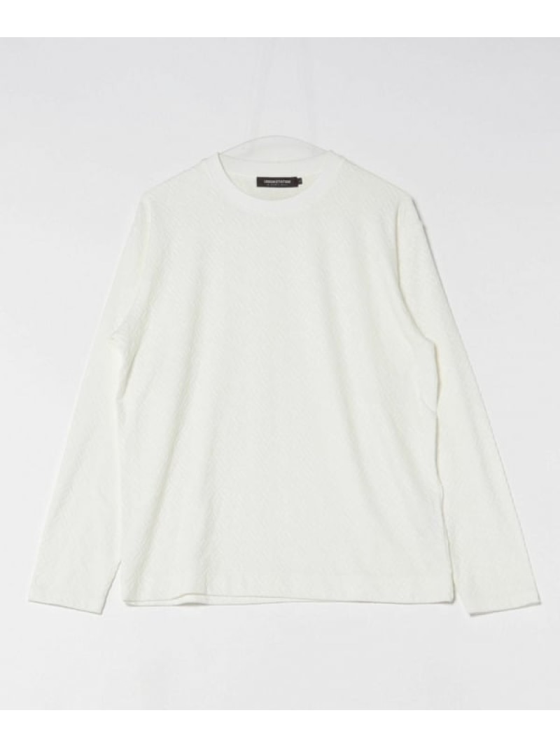 ミルジャガードジオメトリック柄クルーネック UNION STATION メンズ ビギ トップス スウェット・トレーナー グレー ホワイト ブラック【送料無料】[Rakuten Fashion]のサムネイル