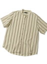 メンズビギ 服 メンズ 【SALE／55%OFF】オリエンタルジャガードストライプ半袖シャツ fabric made in japan MEN'S BIGI メンズ ビギ トップス シャツ・ブラウス ベージュ ブルー【RBA_E】【送料無料】[Rakuten Fashion]