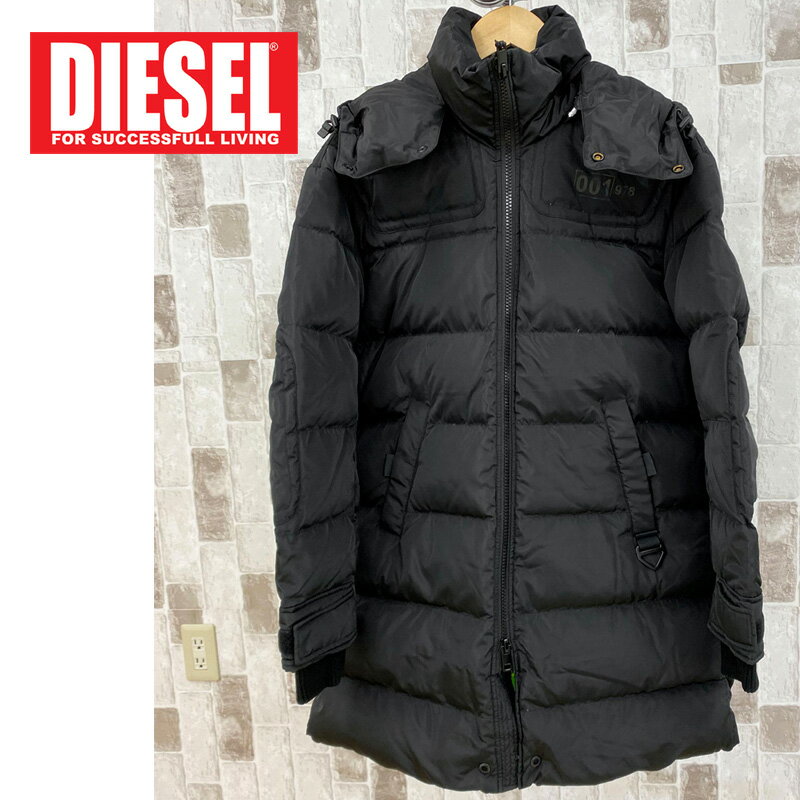 ディーゼル ダウン メンズ 送料無料 DIESEL ディーゼル メンズ コート ダウンコート ロングコート バックプリント ロゴ 2WAY W-RUSSELL-LONG 男女兼用 ユニセックス 春 秋 冬 おしゃれ 通販 MC