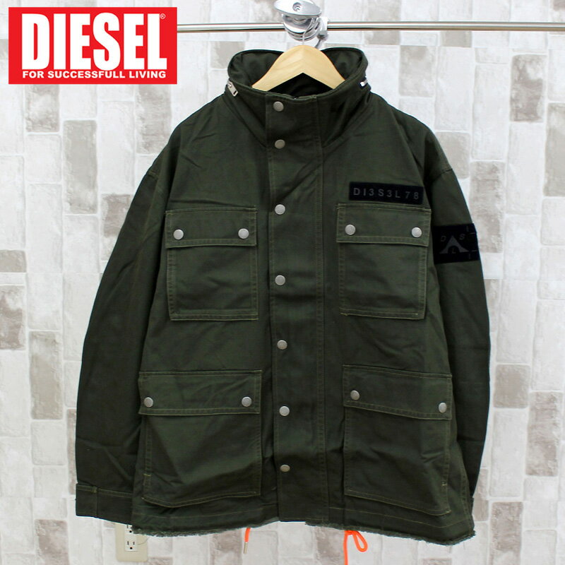 送料無料 DIESEL ディーゼル メンズ ジャケット ミリタリージャケット M-65ベルクロワッペン インフードJ-TOUCHA-SI 男女兼用 ユニセックス メンズ ブランド MC