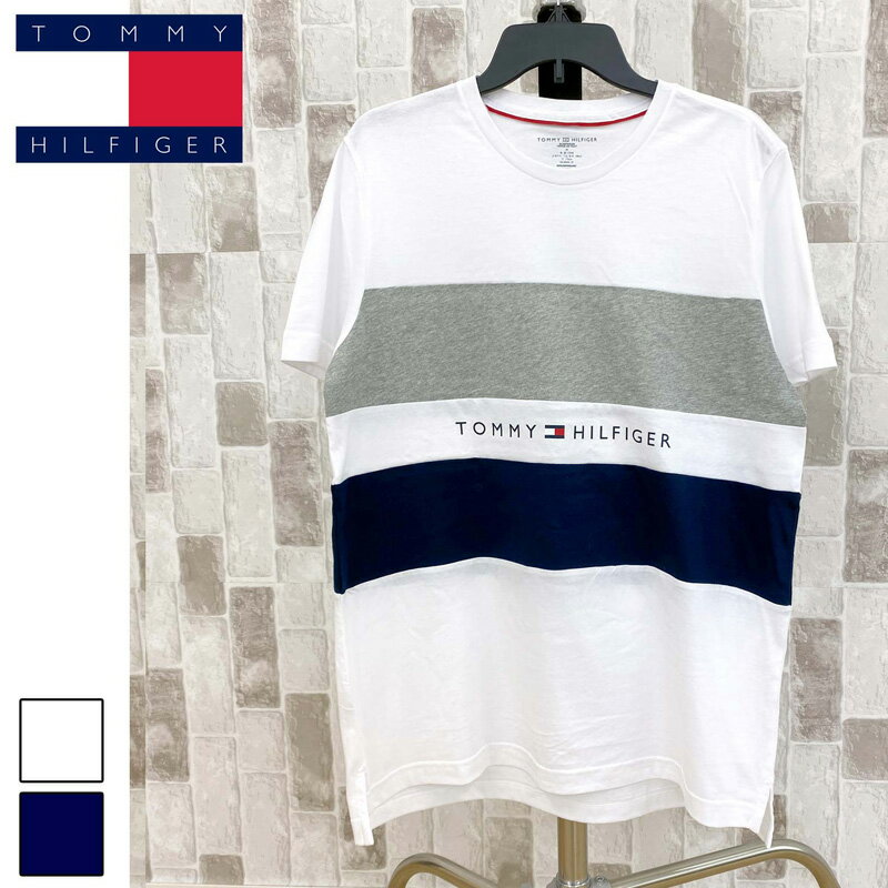 送料無料 TOMMY HILFIGER トミー ヒルフィガー トリコロール クルーネック 半袖Tシャツ トップス 半袖 綿100％ コットン MC ゆうパケ