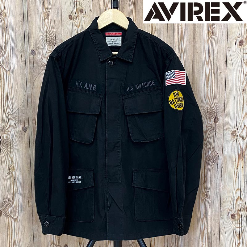 送料無料 AVIREX アヴィレックス アビレックス FATIGUE JACKET-A.N.G.JUNGLU ジャングル ファティーグジャケット AIR NATIONAL GUARD ミリタリー ジャケット メンズ MC