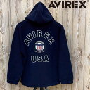  AVIREX ABbNX VOl`[S {A Wbvp[J[ t[fB[ CgAE^[ {Ap[J[ Y ArbNX 783-3231014 SIGNA TURE LOGO ZIP PARKA MC