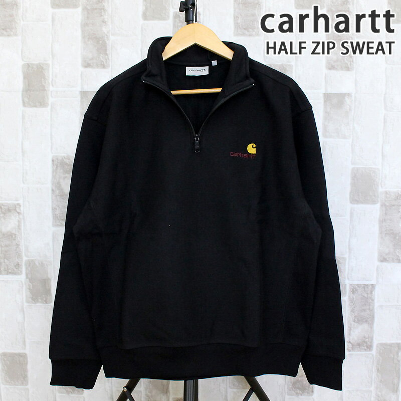  carhartt J[n[g n[tWbv AJXNvg XEFbg Half Zip American Script Sweat I027014 Y uh MC