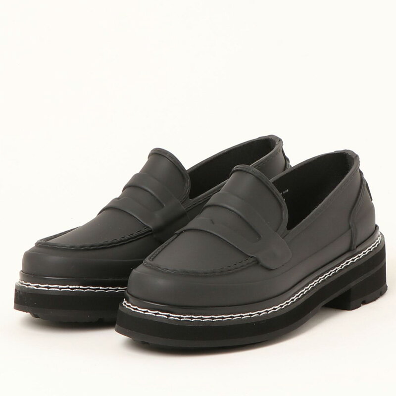 送料無料 HUNTER ハンター リファインスティッチペニーローファー レインシューズ 靴 WOMENS REF STITCH PENNY LOAFER 晴雨兼用 防水 レディース WFF1089RMA ブラック 黒 WFF1001RGL MC 2