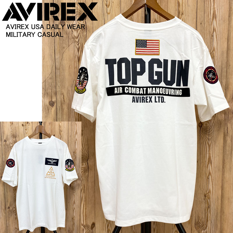  AVIREX ABbNX TOP GUN PATCHPRINT gbvK TVc   ʔ t   MC 䂤pP