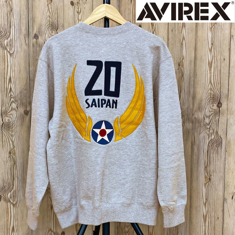  AVIREX ABbNX CP CREW NECK SWEAT SAIPAN N[lbN XEFbg g[i[  gbvXY uh MC