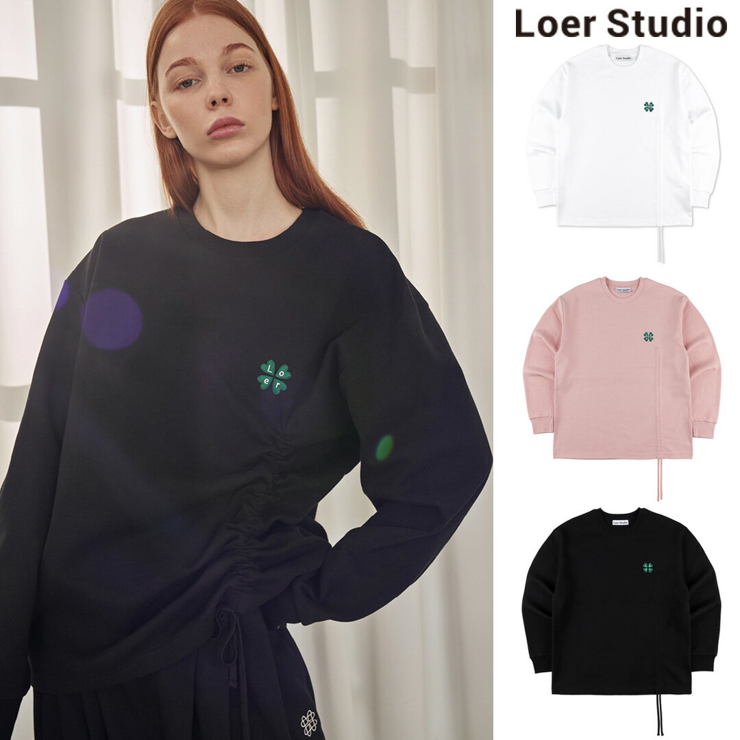 LOER STUDIO ロアスタジオ 正規品 ストリングロングスリーブ Tシャツ /全3色韓国 韓国ブランド 韓国ファッション トップス Tシャツ ロンT ロゴ ユニセックス メンズ レディース ストリート