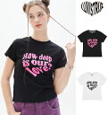 LUVISTRUE ラブイズトゥルー 正規品 PY LUV TEE/全2色韓国ブランド 韓国ファッション Tシャツ 半袖 半袖Tシャツ レディース トップス クルーネック ハート ブラック ホワイト 黒 白 春 夏 Y2K