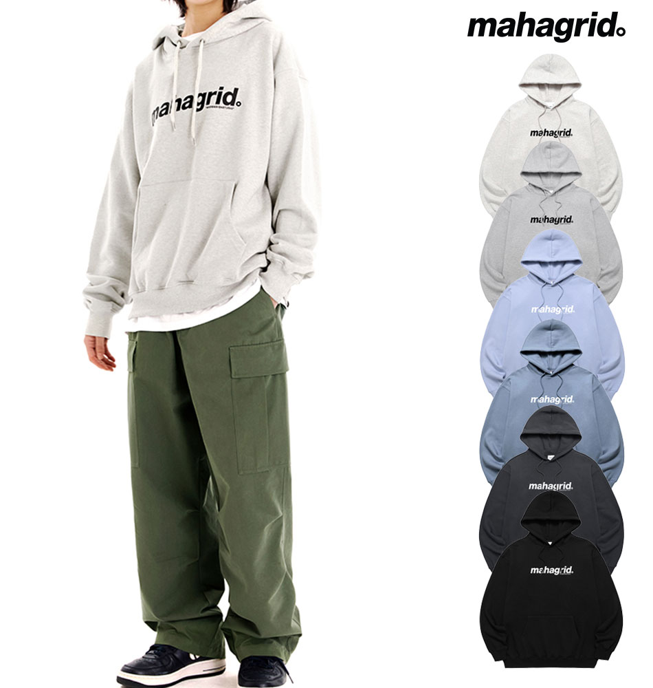 mahagrid マハグリッド 正規品 BASIC LOGO HOODIE フーディー /全6色韓国ブランド 韓国ファッション フーディー スウェット 裏毛 プルパーカー 長袖 トップス ロゴ カジュアル メンズ レディース ユニセックス 新作