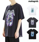 mahagrid マハグリッド 正規品 スリラーマンTEE/全3色 【あす楽対応】韓国ブランド 韓国ファッション Tシャツ 半袖Tシャツ クルーネック バンT バンドトップス カジュアル 古着風 メンズ レディース ユニセックス