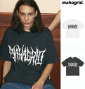 mahagrid マハグリッド 正規品 ゴースロゴ TEE 半袖Tシャツ GOTH LOGO TEE/全2色 【あす楽対応】韓国ブランド 韓国ファッション Tシャツ 半袖Tシャツ クルーネック 定番 トップス カットソー カジュアル メンズ レディース ユニセックス