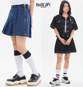 ROMANTICCROWN ޥƥå饦  WOMANS DENIM SKIRT/2 ڤб۴ڹ֥ ڹեå ǥ˥ॹ ߥ˥ ǥ åȥåײ ղ ֥롼 ֥å