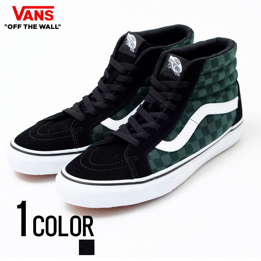 VANS ヴァンズ Sk8-Hi Reissue Uc (Made For The Makers) Black/Checkerboard/全1色韓国 韓国ファッション バンズ スケートハイリシュー 黒 ブラック チェッカーフラッグ ブロックチェック シューズ