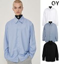 OY オーワイ 正規品 ZIPPER ポラ SHIRTS 長袖シャツ/全3色【あす楽対応】韓国ブランド 韓国ファッション シャツ レイヤード風 無地 ユニセックス メンズ レディース ストリート 21AW 新作