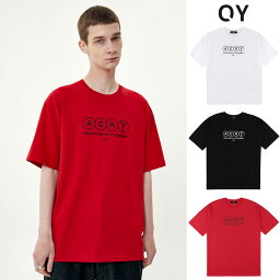 OY オーワイ 正規品 ラウンドスローガン Tシャツ /全3色【あす楽対応】韓国 韓国ブランド 韓国ファッション トップス Tシャツ 半袖 ロゴ レディース メンズ ユニセックス ストリート