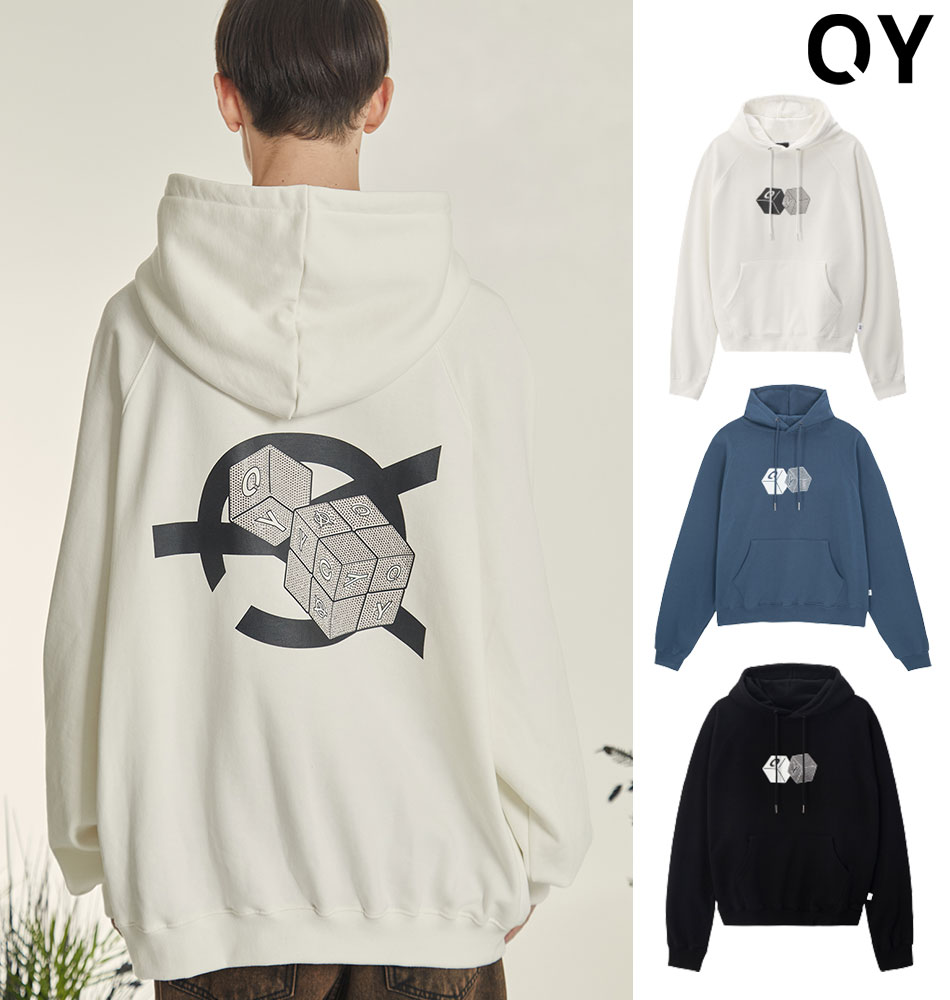 OY オーワイ 正規品 ラインストーンキューブロゴ 裏起毛フーディー LINE STONE CUBE LOGO HOODIE 韓国ブランド 韓国ファッション フーディー プルパーカー スウェット メンズ レディース ユニセックス 原宿 ストリート 2022 秋冬 AW 新作 長袖