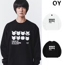 リー ペアTシャツ [即納]【正規品】OY オーワイ エモーション キャット ロンT EMOTION CAT LONG SLEEVE/全2色【あす楽対応】 ネコ 猫 韓国ブランド 韓国ファッション Tシャツ 長袖Tシャツ ロンT ロゴ ユニセックス メンズ レディース ストリート カジュアル 2023 春 新作