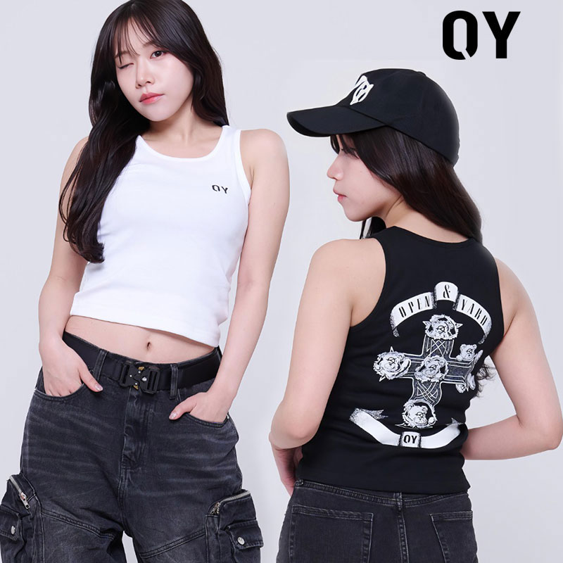 OY オーワイ B.C ODOLLY SLEEVELESS オードリー スリーブレス/全2色 韓国ブランド 韓国ファッション トップス カットソー ノースリーブ タンクトップ 袖なし レイヤード インナー オードリー ベア クマ くま ロゴ 黒 白 ブラック ホワイト 春夏