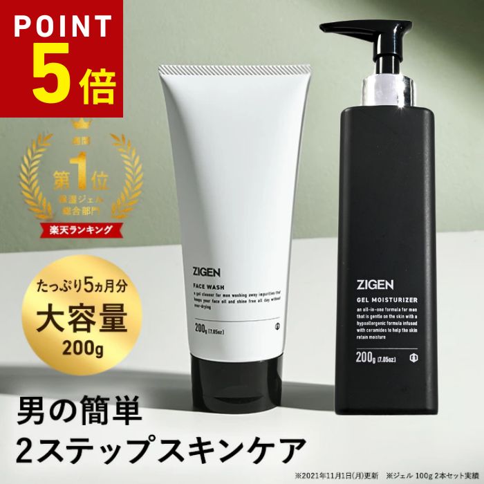 【P5倍★11/20 20:00〜11/27 01:59】【大容量サイズ】 メンズ スキンケアセット テカリ防止 ベタつき対策 [ 洗顔料200g & オールイ...