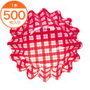 【紙ケース】 VIVIDケース ひまわり小 チェック赤 500入 1本