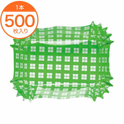 【紙ケース】　VIVIDケース　角特大　チェック緑　500入　1本