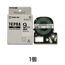 【テプラ】ST9K テプラテープ 9mm 透明テープ黒字