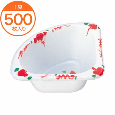 【惣菜カップ】　プラカップ　TZ−2　三角コーナー　赤絵　500枚