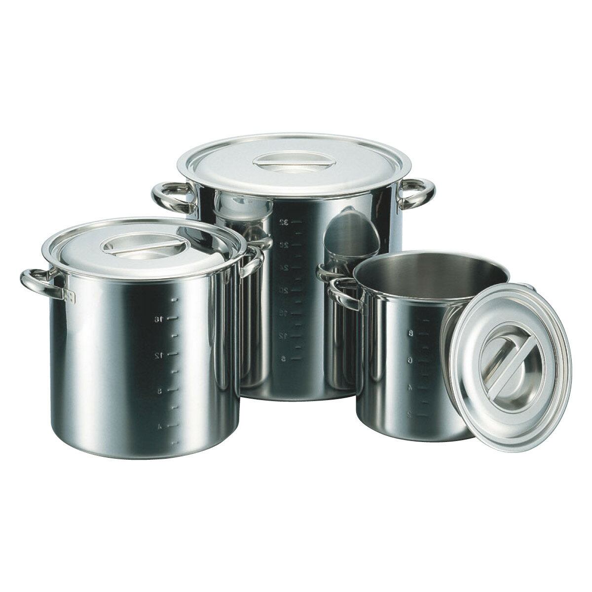 CLO 電磁モリブデン寸胴鍋(目盛付) 24cm