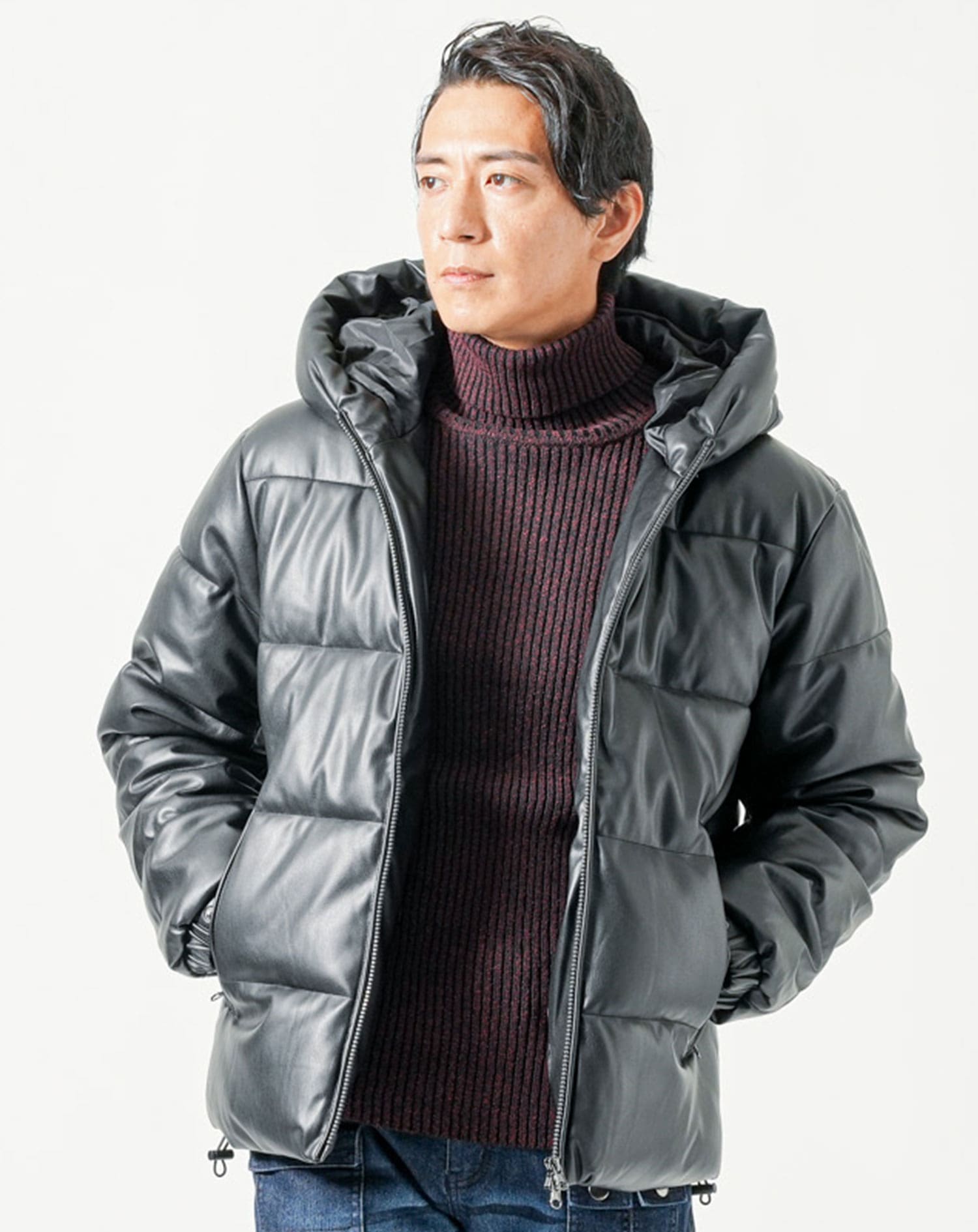 中綿ダウンジャケット 中綿ジャケット ダウンジャケット ダウン アウター メンズ 冬 ジャケット 中綿 おしゃれ スリム 細身 タイト ショート丈 丈短め コーデ 50代 40代 ファッション メンズファッション 冬 ちょいワル イケオジ メンズアウター冬