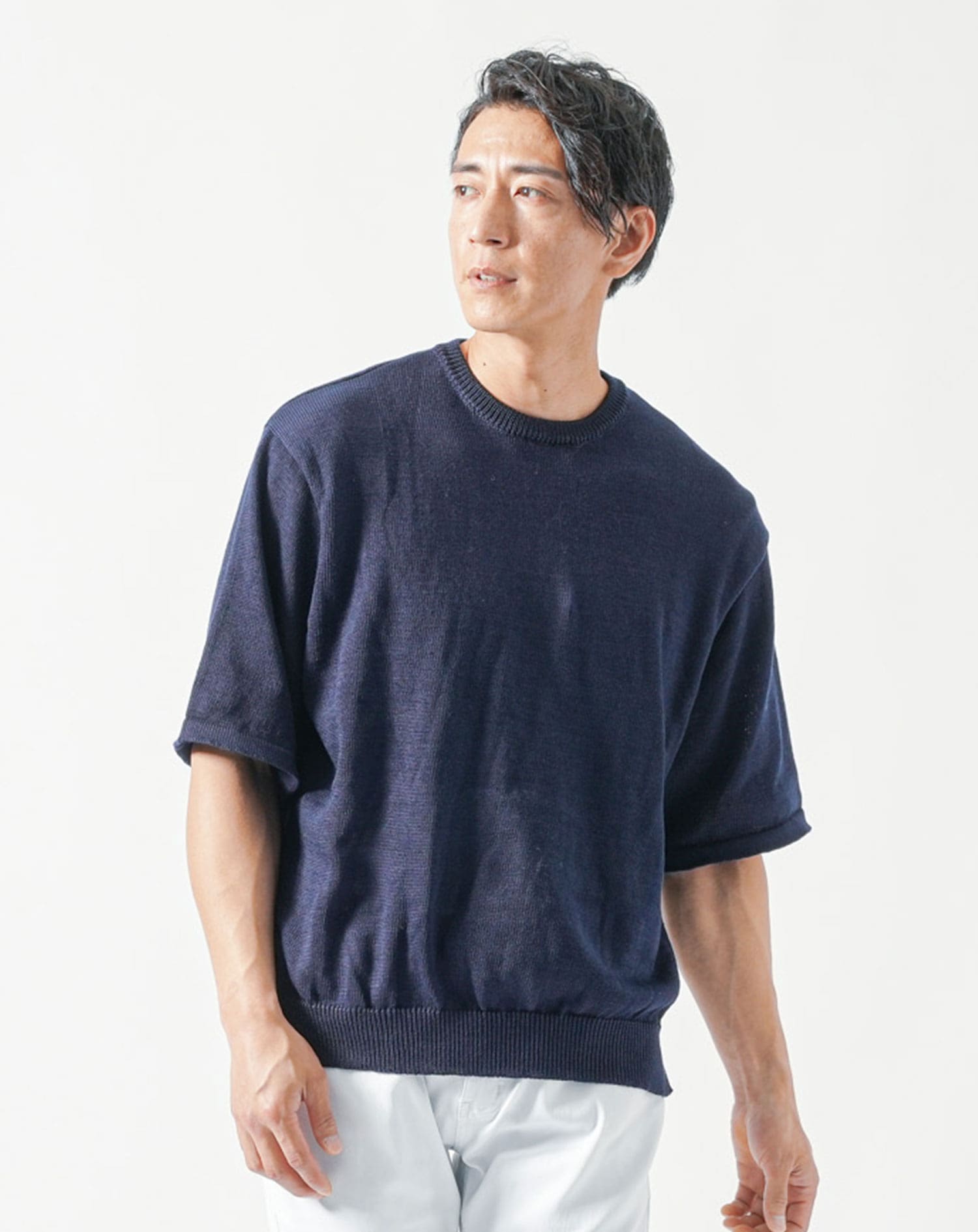 サマーセーター メンズ 冷感 五分袖 七分袖 サマーニット サマー ニット セーター 接触冷感 40代 50代 半袖 夏 tシャツ 七部袖 7部袖 7分袖 夏用 半袖ニット カットソー トップス おしゃれ 涼しい サマーニットメンズ セーター ファッション メンズファッション 夏セーター